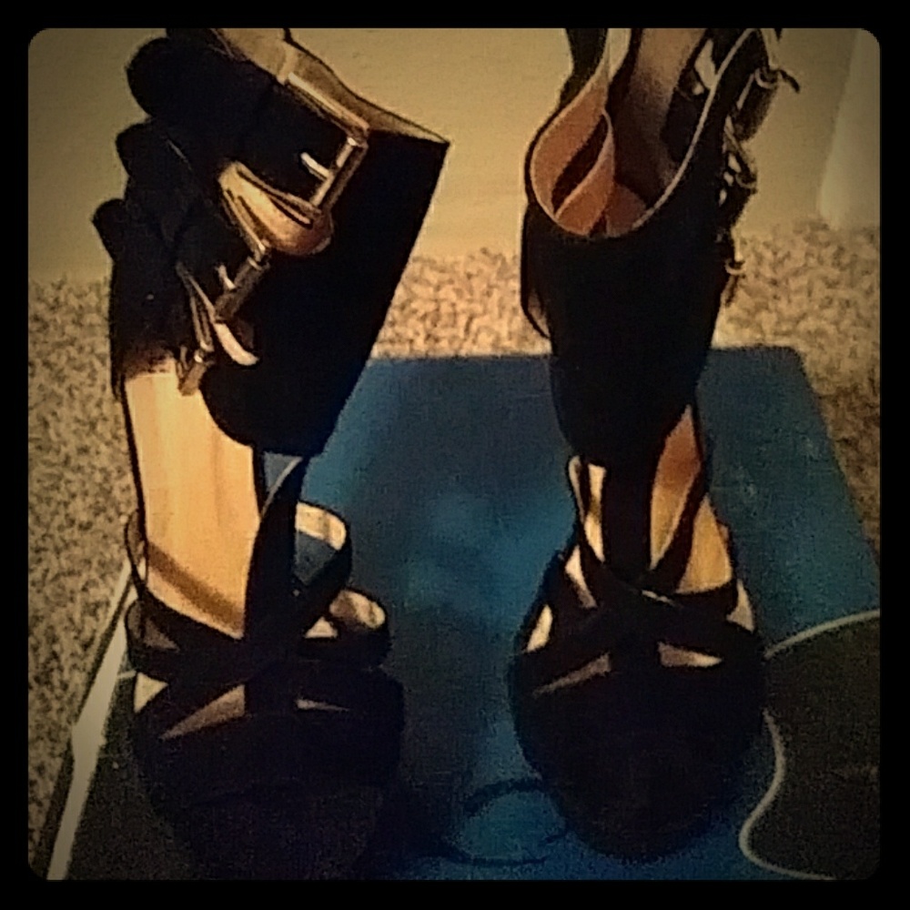 Black dress shoes by Shlekh worn ONLY once
